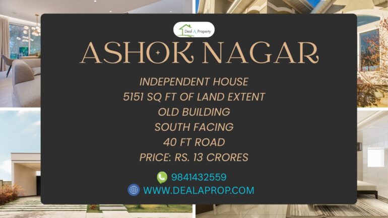 property sale ashok nagar chennai