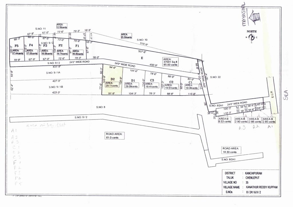 Land for sale in ECR, Kanathur, Chennai