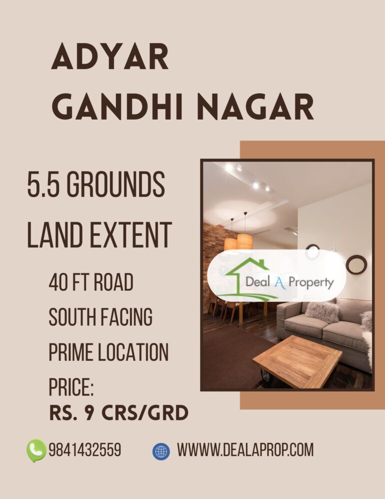 property sale adyar gandhi nagar