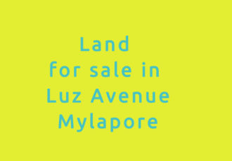plot for sale in luz avenue mylapore