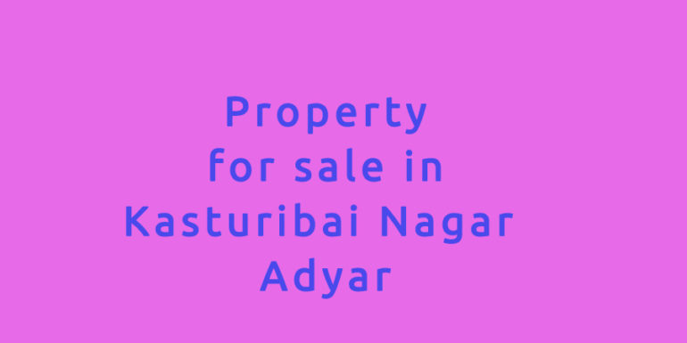 independent house for sale in kasturibai nagar adyar