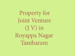 land for jv in royappa nagar tambaram