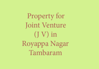 land for jv in royappa nagar tambaram