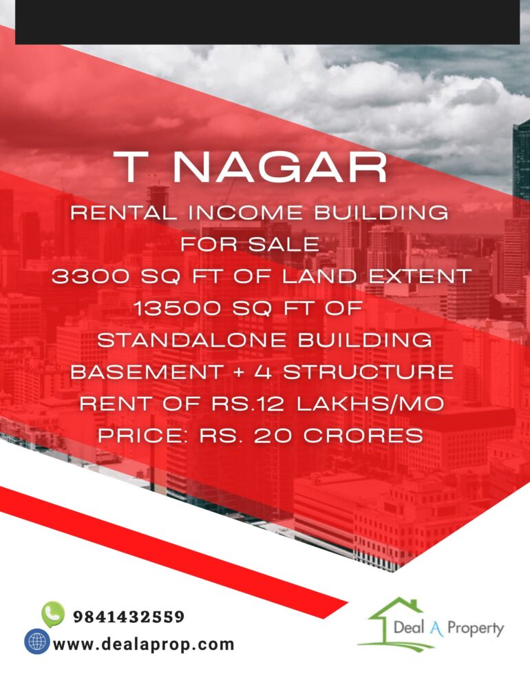 rental income commercial properties sale chennai