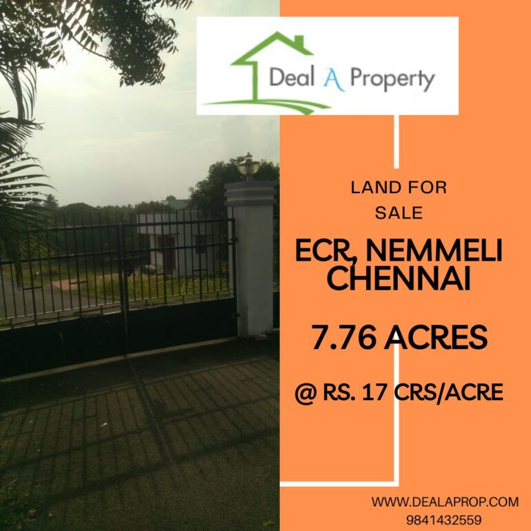 sea to ecr land sale in nemmeli