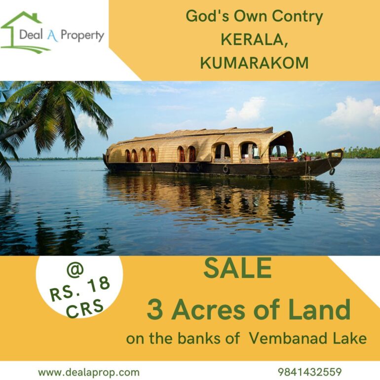 kerala resort property sale kumarakom