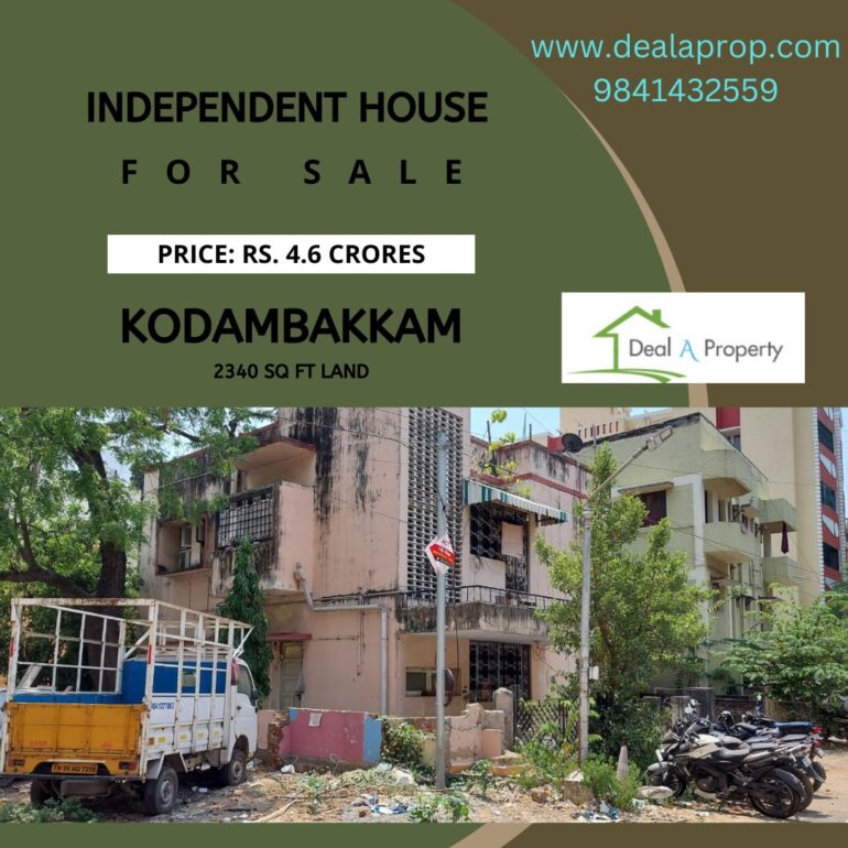 independent house sale kodambakkam chennai