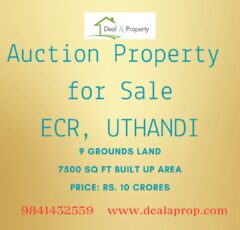 auction property sale ecr uthandi chennai
