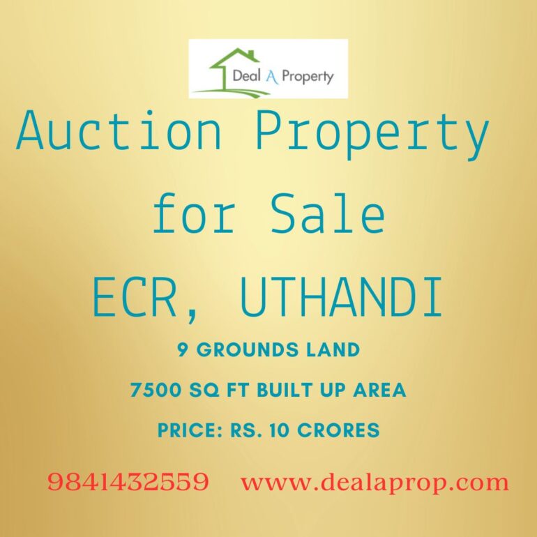auction property sale ecr uthandi chennai