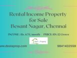 besant nagar rental income property sale chennai
