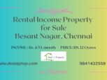 besant nagar rental income property sale chennai