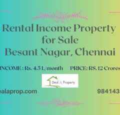 besant nagar rental income property sale chennai