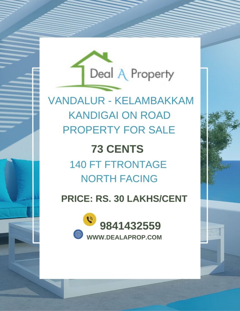 vandalur kelambakkam road property sale kandigai