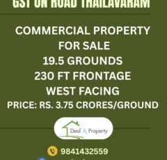 commercial property sale gst road thailavaram