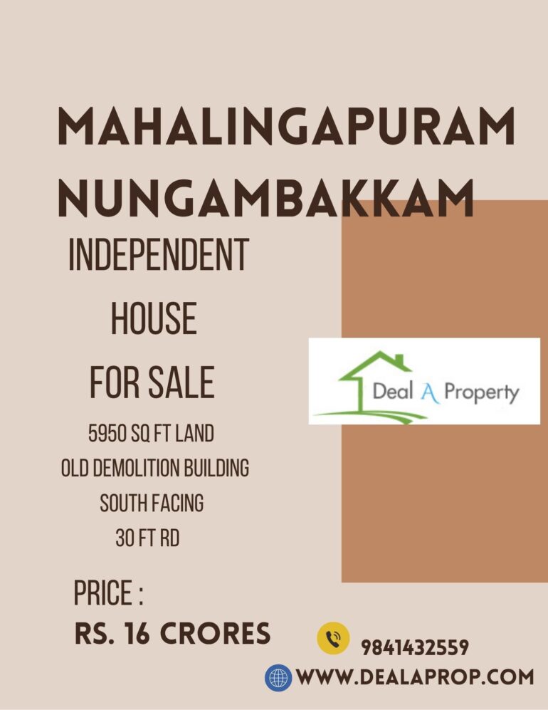 house sale mahalingapuram nungambakkam chennai
