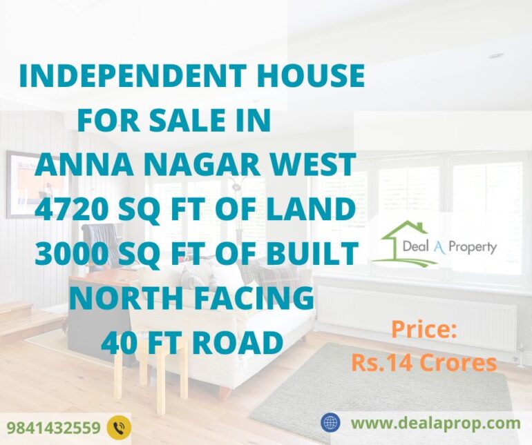 house sale w.anna nagar chennai