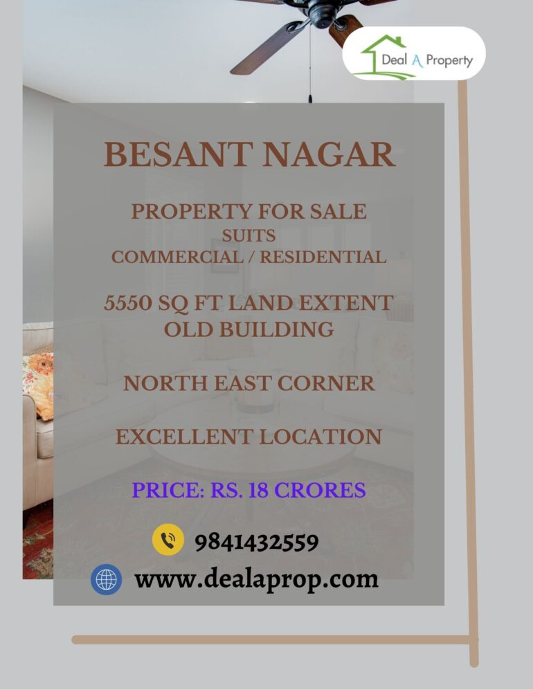 commercial property sale besant nagar chennai