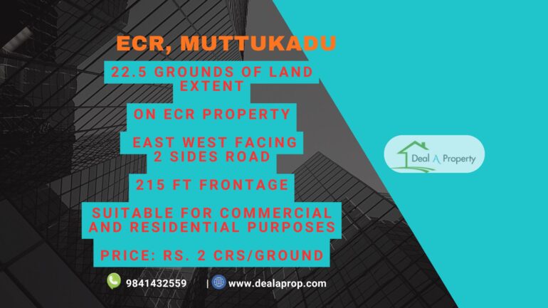 commercial land sale muttukadu ecr