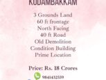 land sale kodambakkam chennai