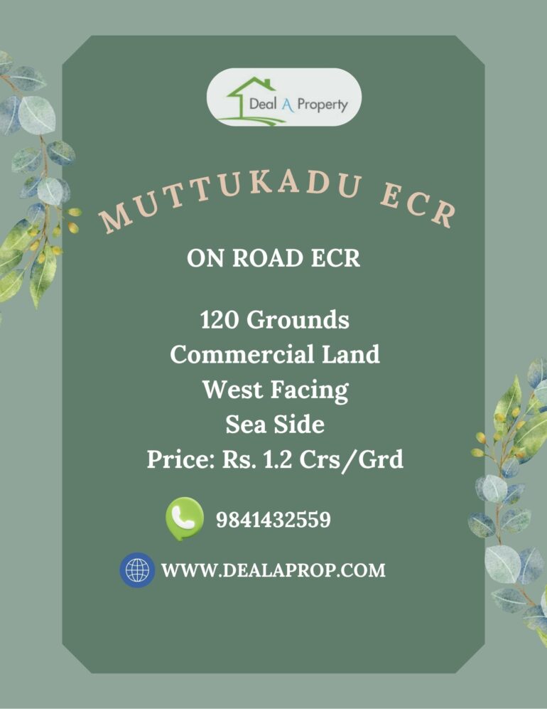 commercial property sale ecr muttukadu