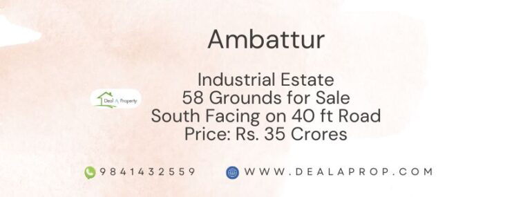 commercial land sale ambattur industrial estate