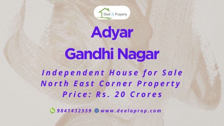 house sale adyar gandhi nagar chennai