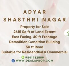 house sale adyar shasthri nagar chennai