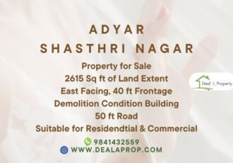 house sale adyar shasthri nagar chennai
