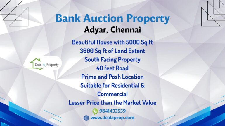 auction property sale chennai adyar