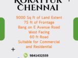commercial land e avenue road korattur chennai sale