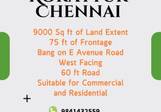 commercial land e avenue road korattur chennai sale
