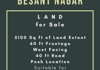 land sale besant nagar chennai
