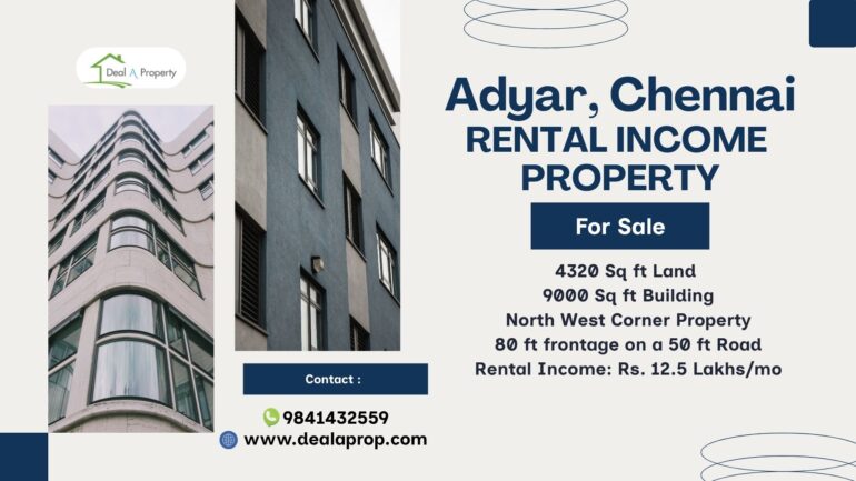 rental income commercial properties sale chennai adyar